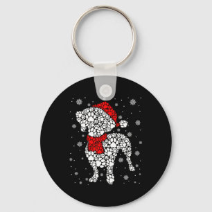 Funny Dachshund Dog Paws Santa Hat Christmas Xmas Keychain