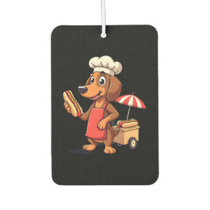 Funny Dachshund Dog Weenie Sausage Hotdog Sandwich Air Freshener