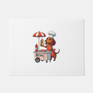 Funny Dachshund Dog Weenie Sausage Hotdog Sandwich Doormat