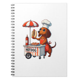 Funny Dachshund Dog Weenie Sausage Hotdog Sandwich Notebook