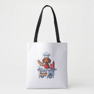 Funny Dachshund Dog Weenie Sausage Hotdog Sandwich Tote Bag