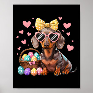 Funny Dachshund Easter Shirt Wiener Dog Egg Hunt T Poster