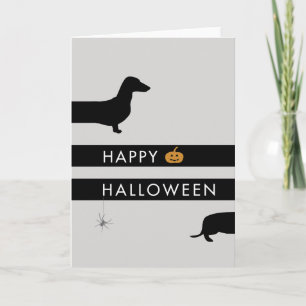 Funny Dachshund Halloween Card