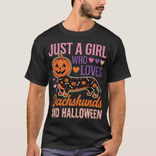 Funny Dachshund Halloween Pumpkin Dog Lover T-Shirt