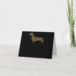 Funny Dachshund Leopard Gifts | Leopard Lovers Note Card