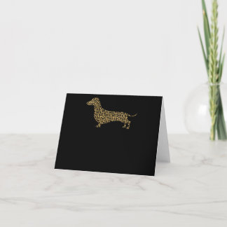 Funny Dachshund Leopard Gifts | Leopard Lovers Thank You Card