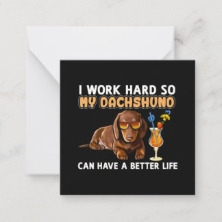 Funny Dachshund Lover Card