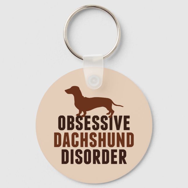 Funny Dachshund Lover Keychain (Front)