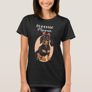 Funny Dachshund Mama Weenie Mom For Dog Lover Wein T-Shirt