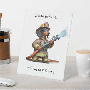 Funny Dachshund Pedestal Sign