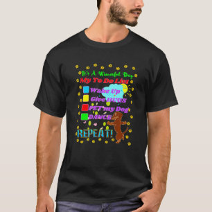 Funny Dachshund Pet Dad Wiener Dog Mom To Do List T-Shirt