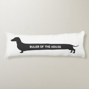 Funny Dachshund Ruler of the house Body Pillow