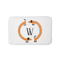 Funny Dachshund Sausage Dog Monogram