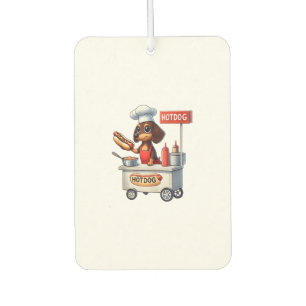 Funny Dachshund Sausage Dog Weenie Hotdog Sandwich Air Freshener