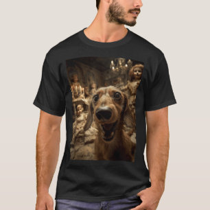 Funny Dachshund Selfie Y Dolls Spooky Halloween T-Shirt