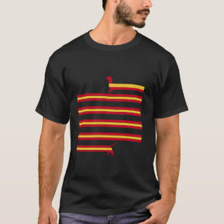 Funny Dachshund Spain flag dog T-Shirt