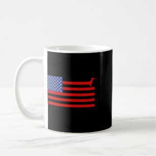 Funny Dachshund Usa Flag 4th Of July Patriotic Dox Coffee Mug