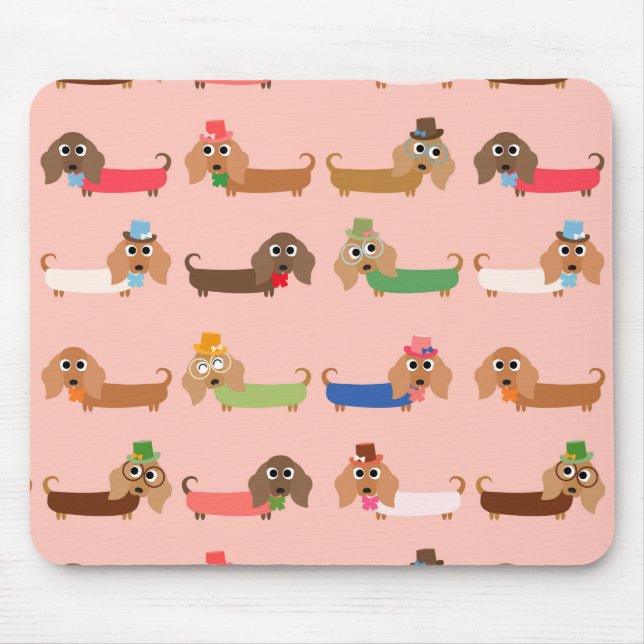 Funny Dachshunds Mouse Pad (Front)