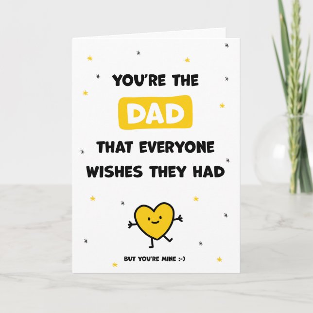 Funny Dad Appreciation Card (Front)