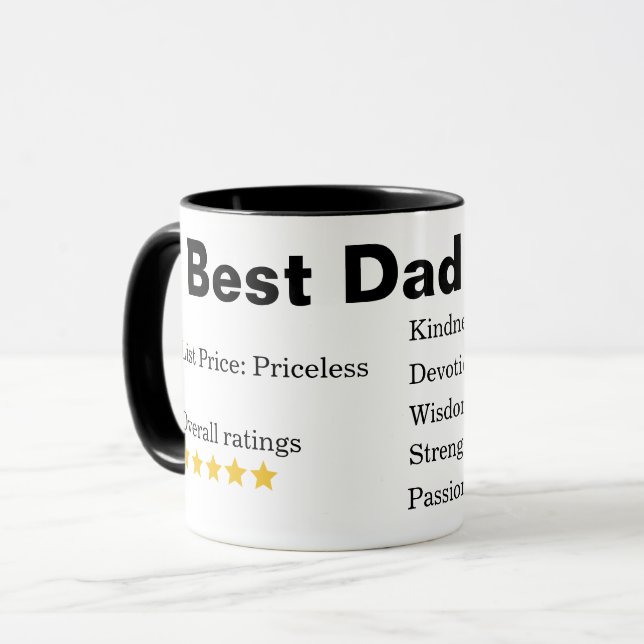 Funny Dad Best Dad Ever Father's Day Personalized Mug (Front Left)