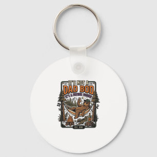 Funny Dad Bod Bear Camping Father Figure Shirt_1 Keychain
