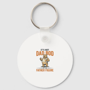 Funny Dad Bod Father Figure Bear Beer Shirt_1 Keychain