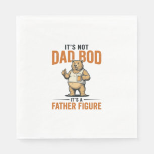 Funny Dad Bod Father Figure Bear Beer Shirt_1 Napkin