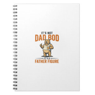 Funny Dad Bod Father Figure Bear Beer Shirt_1 Notebook