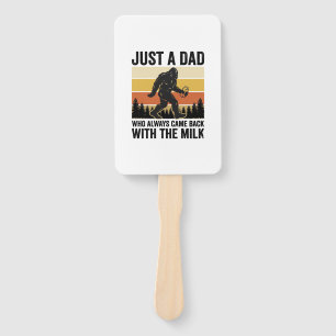 Funny Dad Came Back With the Milk Vintage Shirt_1 Hand Fan