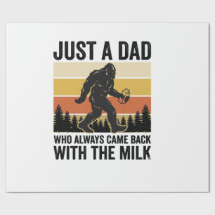 Funny Dad Came Back With the Milk Vintage Shirt_1 Wrapping Paper