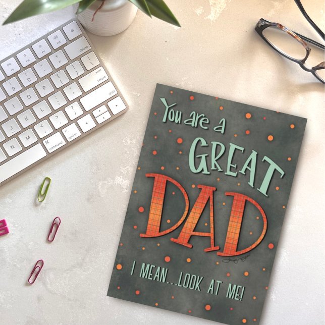 Funny Dad Card Cute Father’s Day Inspirivity Card (Creator Uploaded)