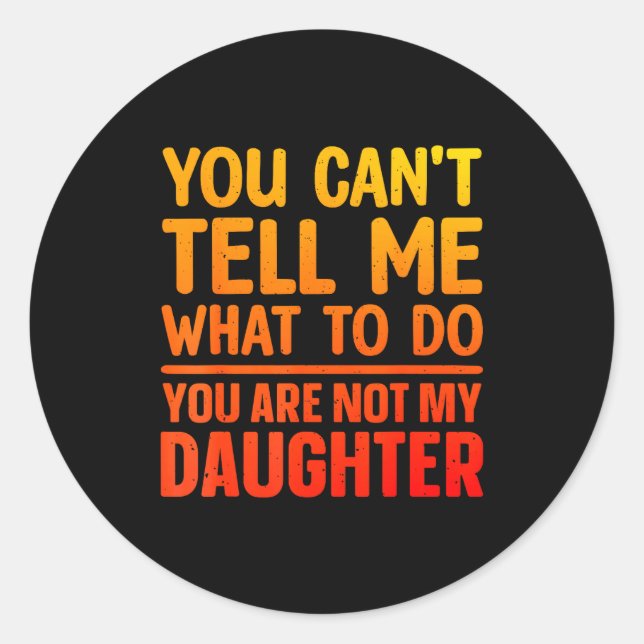 Funny Dad Design For Father Daddy Papa Men From Da Classic Round Sticker (Front)