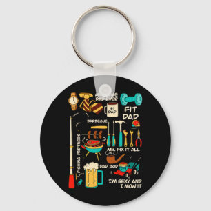 Funny Dad Father Day Funny for Men for Husband Keychain