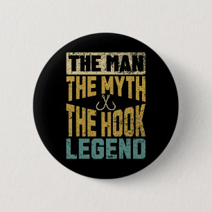 Funny Dad Fishing Man Myth Hook Legend Fisherman F 2 Inch Round Button