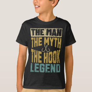 Funny Dad Fishing Man Myth Hook Legend Fisherman F T-Shirt