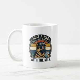 Funny Dad German Shepherd Milk Retro Shirt Design_ Coffee Mug