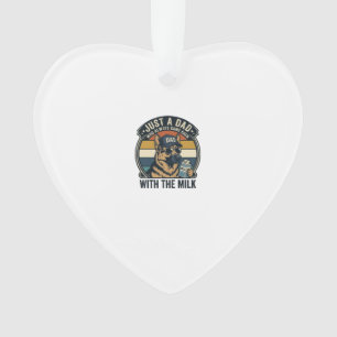 Funny Dad German Shepherd Milk Retro Shirt Design_ Ornament