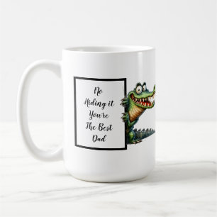 Funny dad gift with funny and quirky alligator  coffee mug