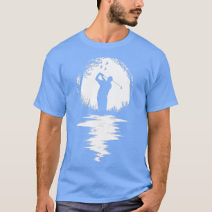 Funny Dad Golf Sunset Golfer Silhouette Golfing Gr T-Shirt