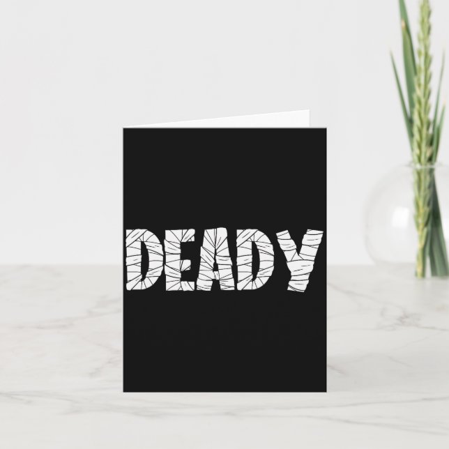 Funny Dad Halloween Deady Mummy Halloween Matching Card (Front)
