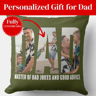 Funny Dad Humour Present Christmas Throw Pillow
