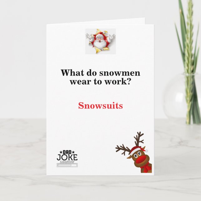 Funny Dad Joke Christmas Card (Front)