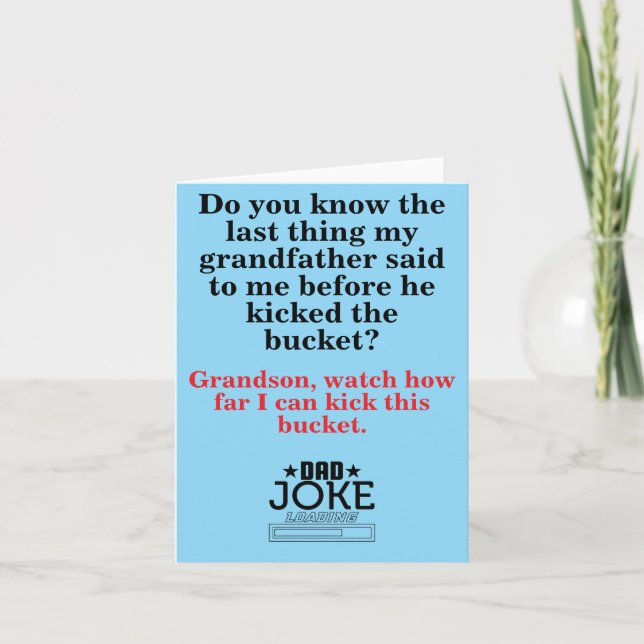 Funny Dad Joke Holiday Card (Front)