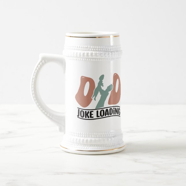 Funny Dad joke loading word art  Beer Stein (Left)