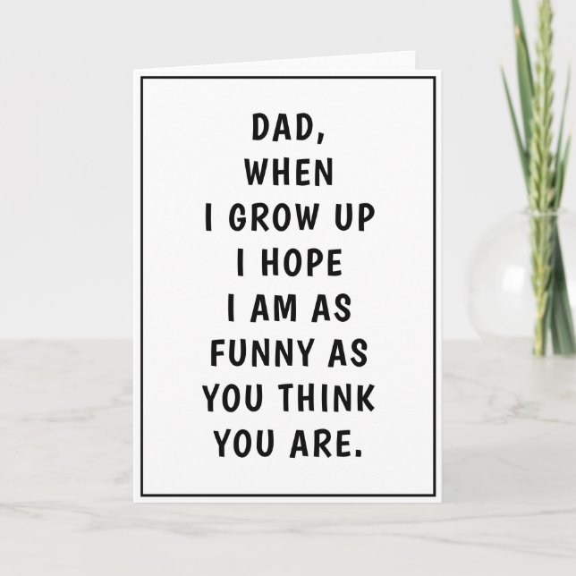 Funny Dad Jokes Birthday Father's Day Card (Front)