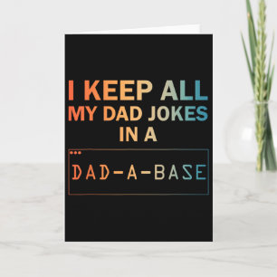 Funny Dad Jokes Design For Men Dad Databyse Dad Jo Card