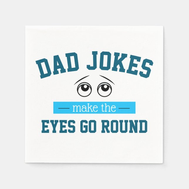 Funny Dad Jokes Father Pun Napkin (Front)