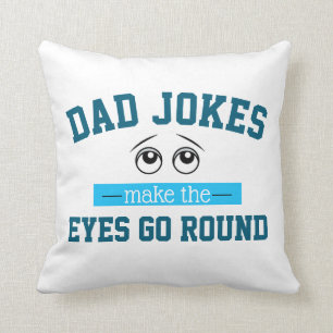 Funny Dad Jokes Father Pun Throw Pillow