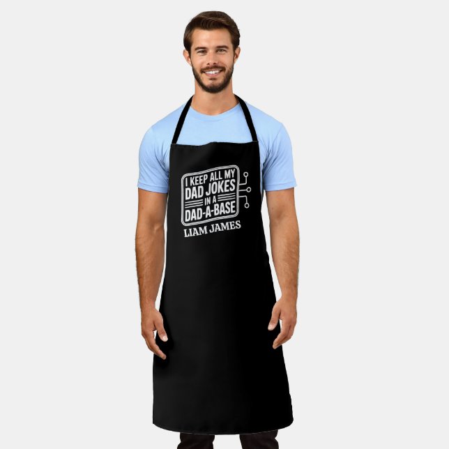 Funny Dad Jokes Fathers day gift for dad Apron (Worn)