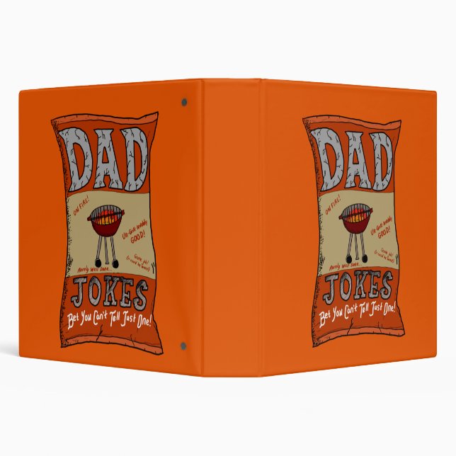 Funny Dad Jokes Fathers Day Grilling Quote Binder (Background)